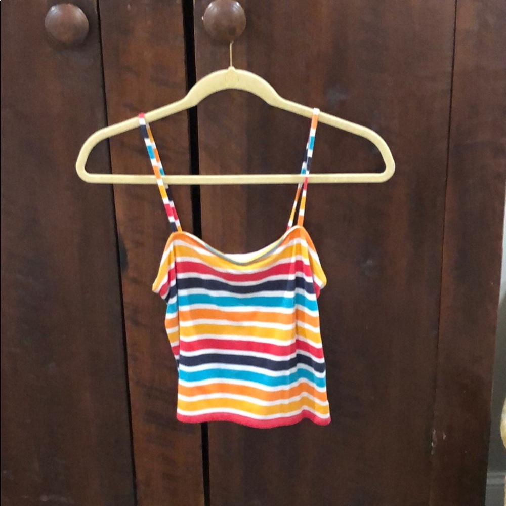 Rainbow stripe tank
